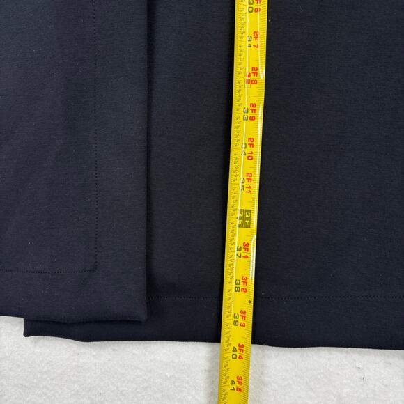 LOGO Lori Goldstein Long Jacket Size XL Black Scuba Ponte Knit Single Snap Coat - Picture 7 of 9